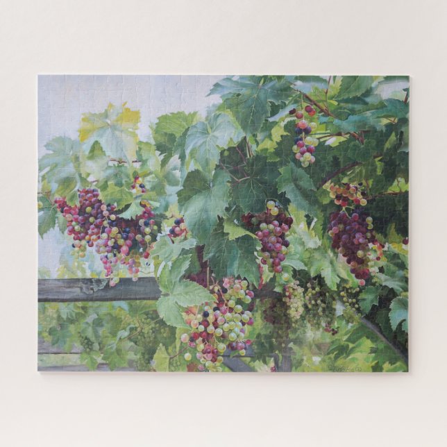 Puzzle Loire Valley Vineyard – French Grape Painting (Horizontal)