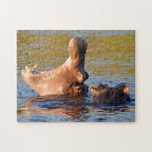 Puzzle LOL. Hipopótamo Bosteza.