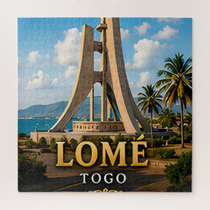 Puzzle Lomé Frente Marítimo Atlántico y Monumento a la In