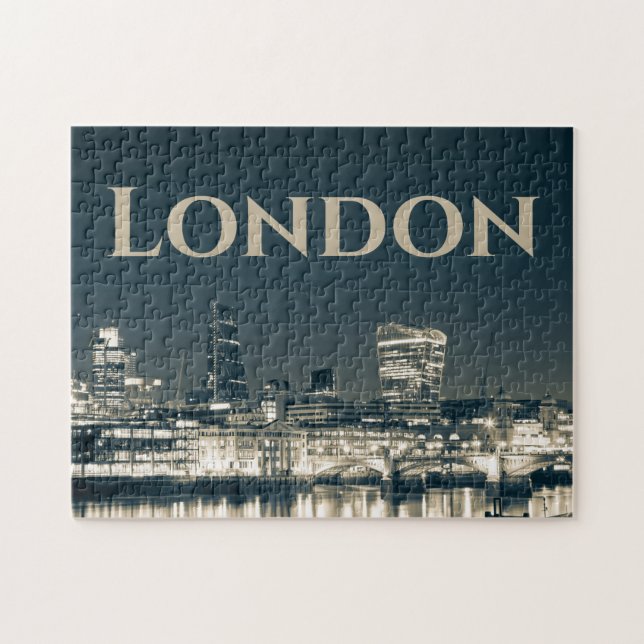 Puzzle London Skyline Panorama Urban Souvenir Gift (Horizontal)