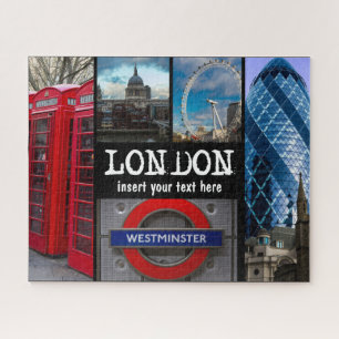 Puzzle London, views, with custom message