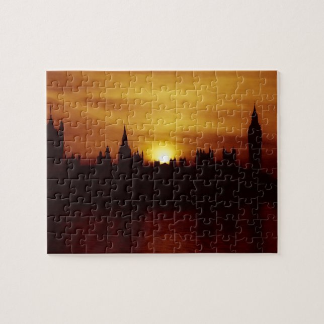 Puzzle Londres al atardecer - Parlamento - 8x10 - 110 pc (Horizontal)