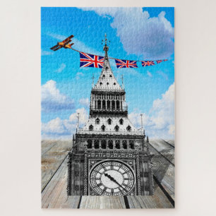 Puzzle Londres, Big Ben y Unión de Aviones Jotas/Arte Su