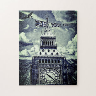 Puzzle Londres, Big Ben y Unión de Aviones Jotas/Arte Su