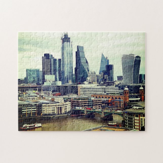 Puzzle Londres - City Skyline - Glass & Steel (Gran Breta (Horizontal)