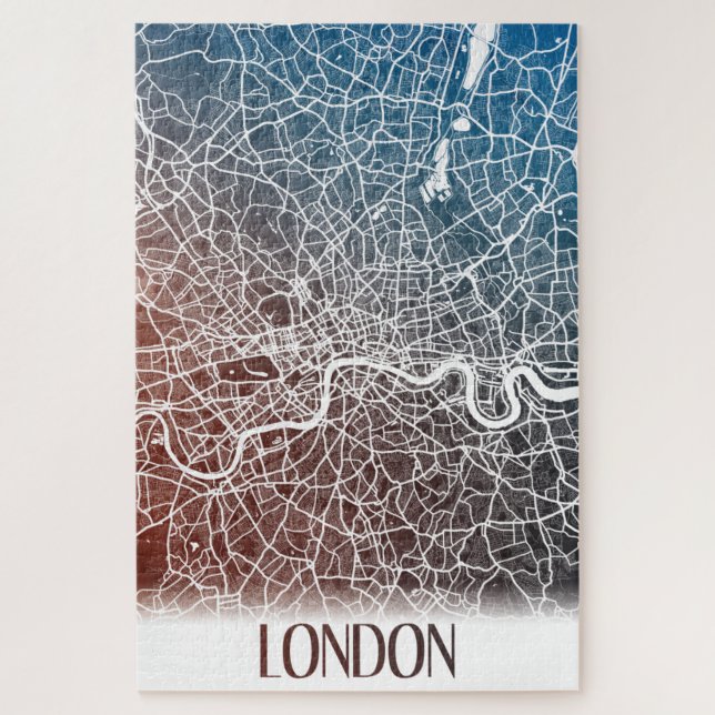 Puzzle Londres Inglaterra Reino Unido Mapa de la Ciudad V (Vertical)