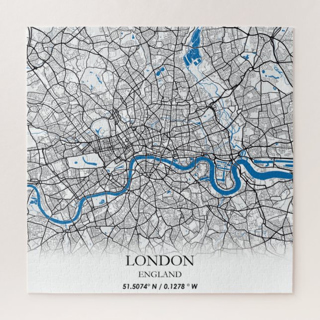Puzzle Londres Inglaterra Reino Unido Mapa de la Ciudad V (Vertical)