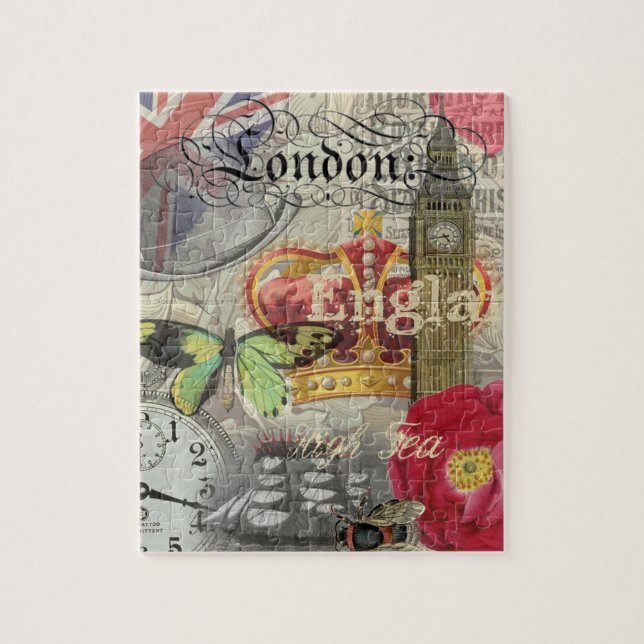 Puzzle Londres Inglaterra Viaje Viaje Arte Viejo Europa (Vertical)