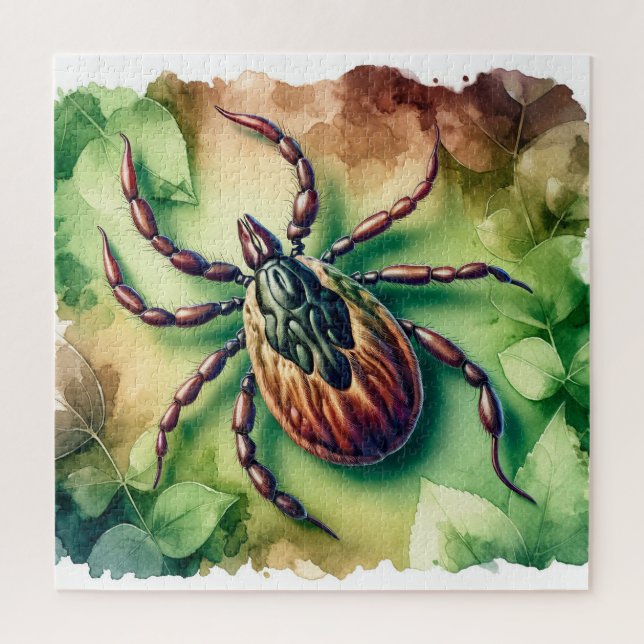 Puzzle Lone Star Tick Painting REF86 - Watercolor (Vertical)