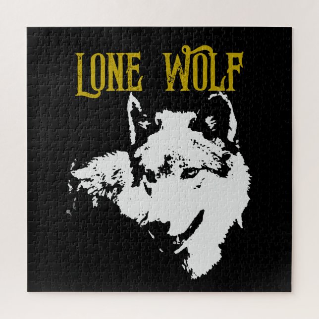 Puzzle Lone Wolf Male Sigma Minimalista moderno (Vertical)