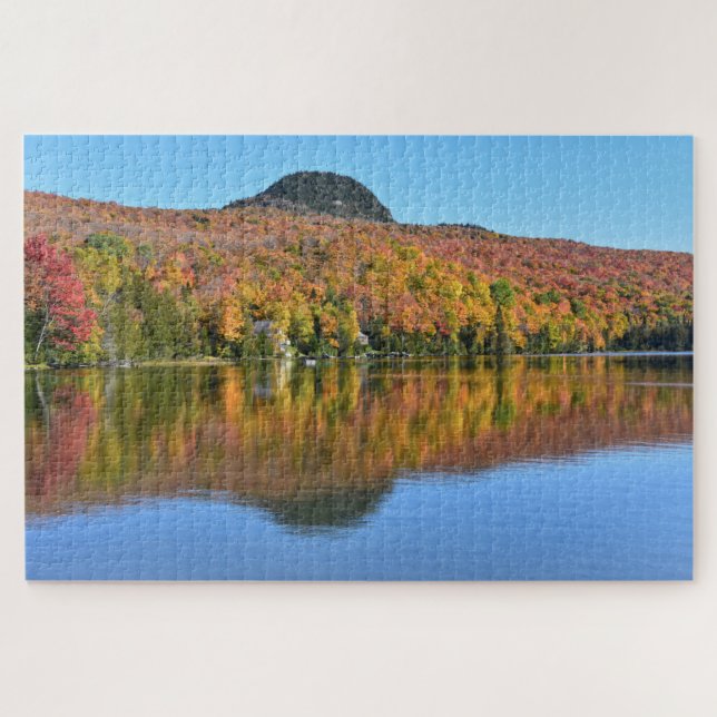 Puzzle Long Pond en otoño, Westmore, Vermont (Horizontal)
