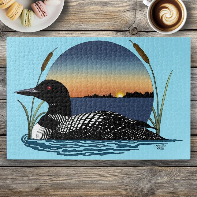 Puzzle Loon Sunset Blue (Subido por el creador)