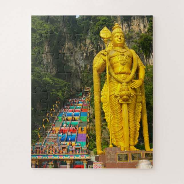 Puzzle Lord Murugan & stairs at Batu Caves 2 (Vertical)