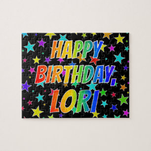 Puzzle "LORI" Nombre, Diversión "FELIZ CUMPLEAÑOS"