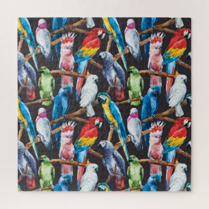 Puzzle Loro brillante: fondo de pantalla de acuarela trop
