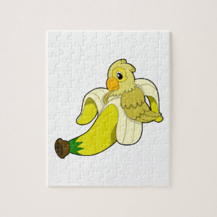 Puzzle Loro con banana