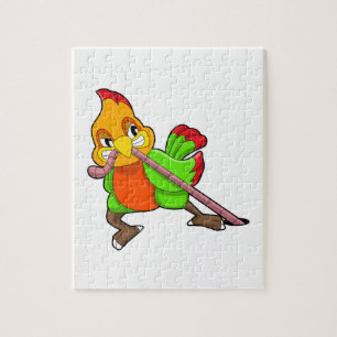 Puzzle Loro con gusano