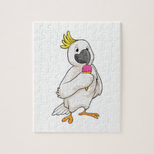 Puzzle Loro con helado Waffle