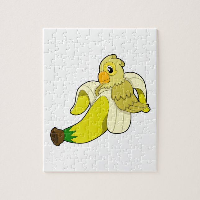 Puzzle Loro con Plátano (Vertical)