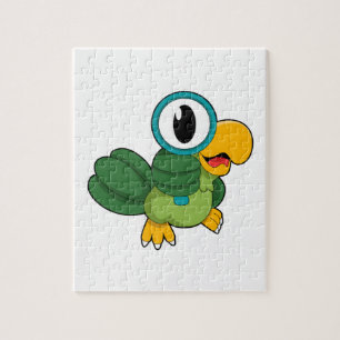 Puzzle Loro con vidrio de aumento