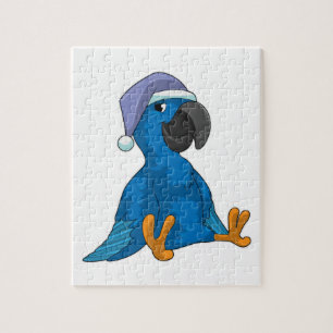 Puzzle Loro durmiendo con gorra nocturna