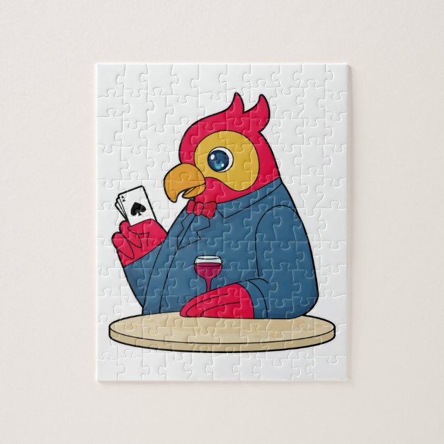 Puzzle Loro en Poker con tarjetas de póker (Vertical)