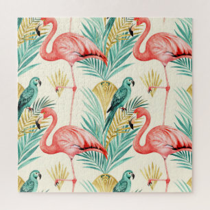 Puzzle Loro Flamenco Tropical Jungla