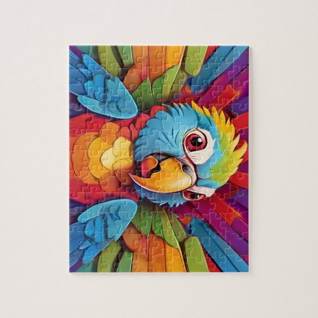 Puzzle Loro, personalizado, colorido (Vertical)