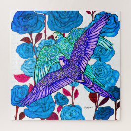 Puzzle Loros Azules