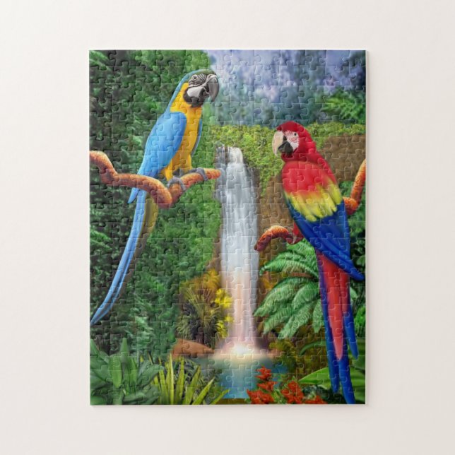 Puzzle Loros tropicales del Macaw (Vertical)