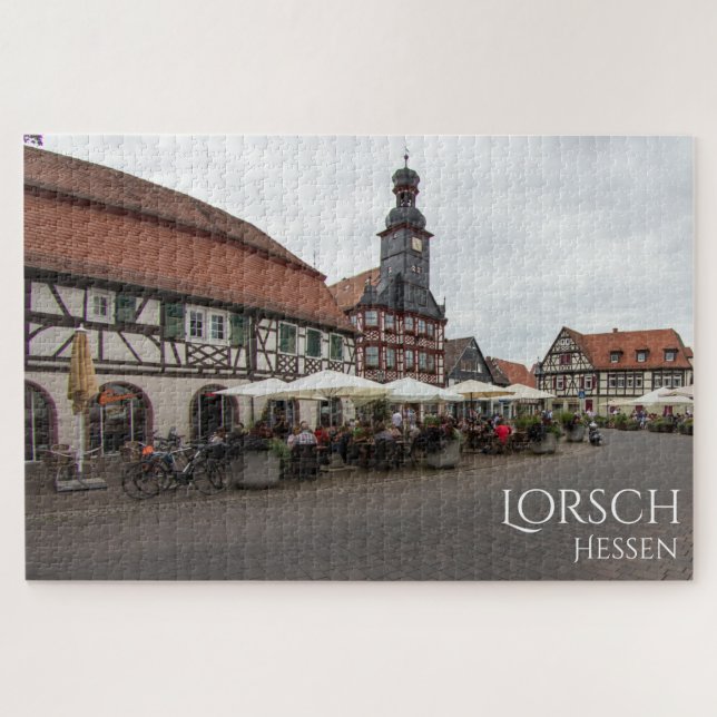 Puzzle Lorsch Hessen Alemania Casco histórico rompecabeza (Horizontal)