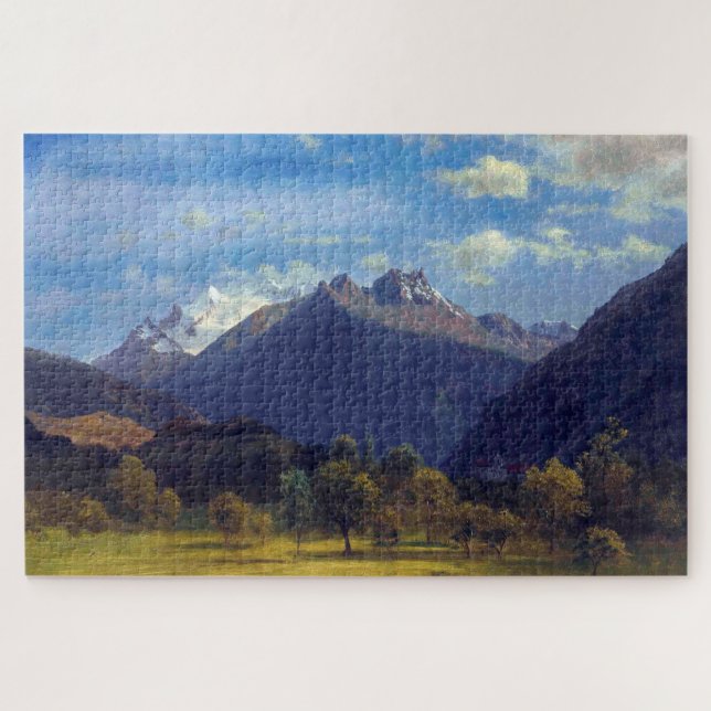 Puzzle Los Alpes de Visp, Albert Bierstadt (Horizontal)