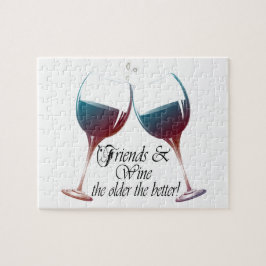 Puzzle Los amigos y Wine más viejo es el mejor arte del