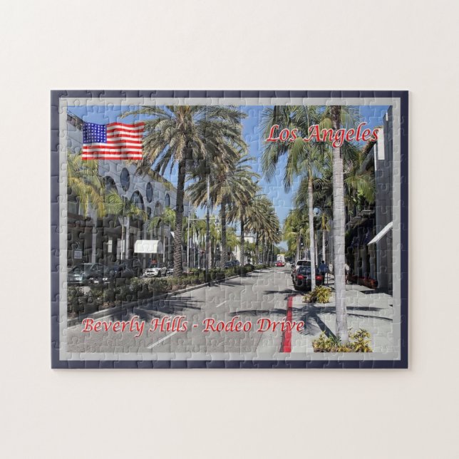 Puzzle Los Ángeles - Beverly Hills - Rodeo Drive - Estado (Horizontal)
