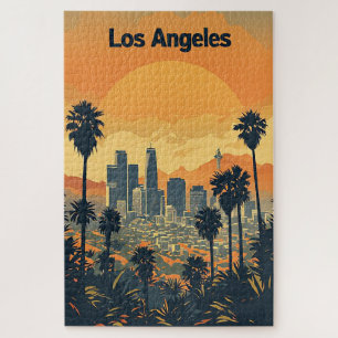 Puzzle Los Ángeles California Horizonte Palmera Viaje De
