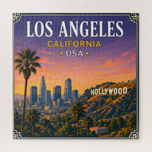 Puzzle 🌴 Los Ángeles California Recuerdo De Hollywood 🌴