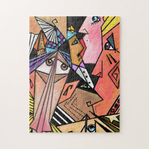 Puzzle Los ánimos rozan el arte el cubismo de pintura ret