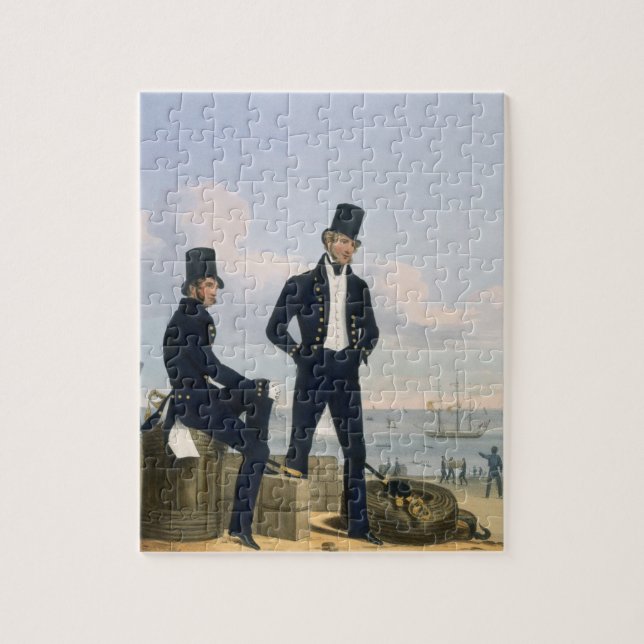 Puzzle Los artilleros, Boatswains y carpinteros, platean (Vertical)