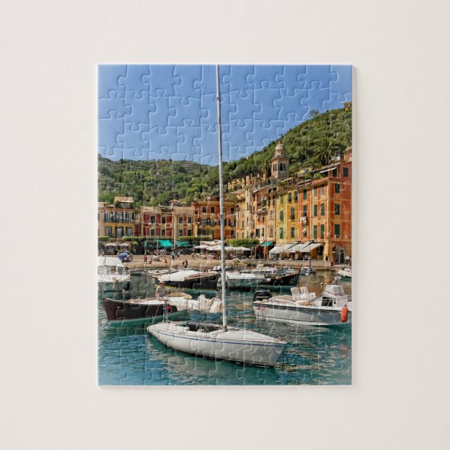 Puzzle Los barcos de Portofino, Italia - 8 x 10 pulgadas (Vertical)