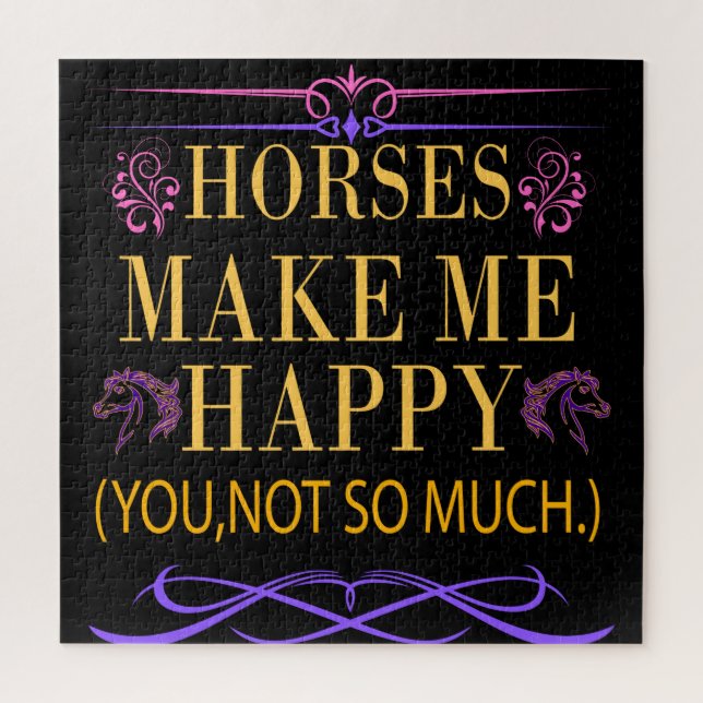 Puzzle Los Caballos Amarillos Me Hacen Feliz Pero No Tant (Vertical)