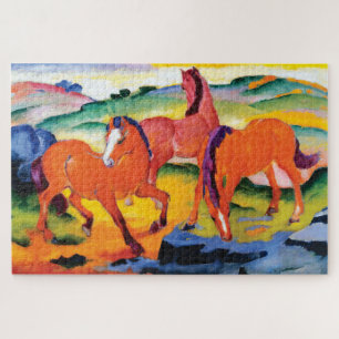 Puzzle Los caballos rojos de Franz Marc
