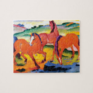 Puzzle Los caballos rojos de Franz Marc