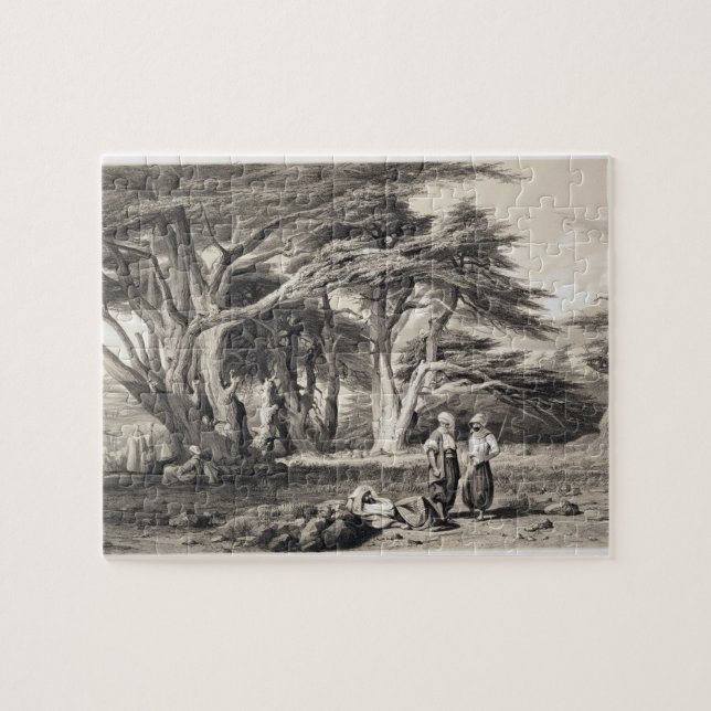 Puzzle Los cedros de Líbano, grabados por Freeman (sepia (Horizontal)