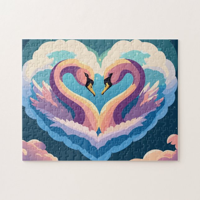 Puzzle Los Cisnes Enamorados (Horizontal)