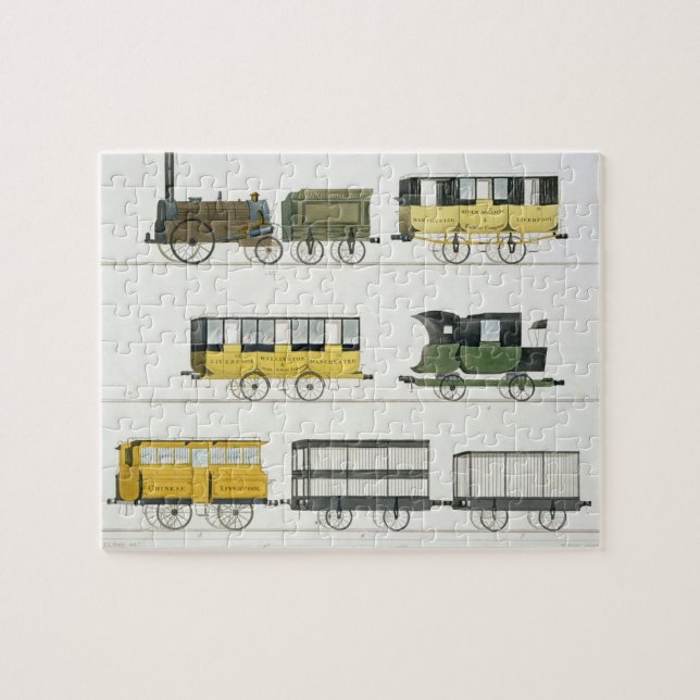 Puzzle Los coches empleados en el ferrocarril, platean 7 (Horizontal)