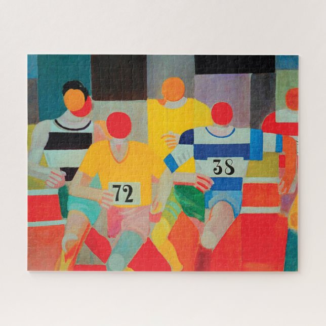 Puzzle Los corredores de Roberto Delaunay (Horizontal)