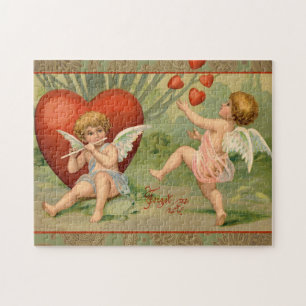 Puzzle Los Cupidos de San Valentín aman la antigua cosech