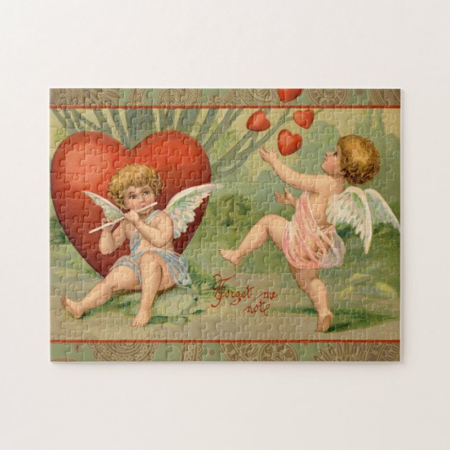 Puzzle Los Cupidos de San Valentín aman la antigua cosech (Horizontal)