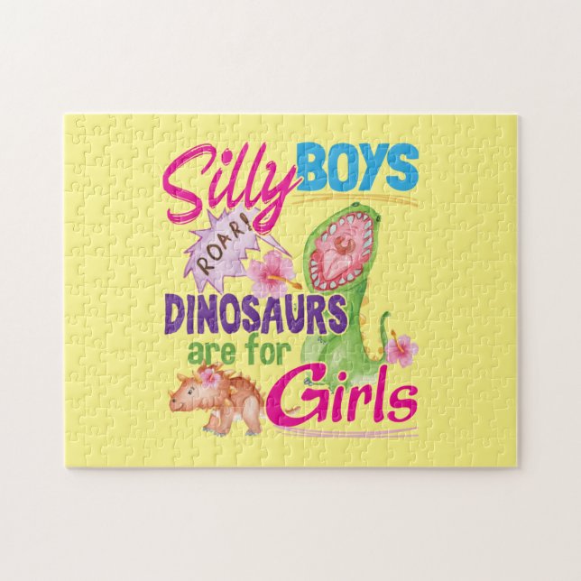 Puzzle Los dinosaurios de los chicos tontos son para Chic (Horizontal)