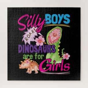 Puzzle Los dinosaurios de los chicos tontos son para Chic